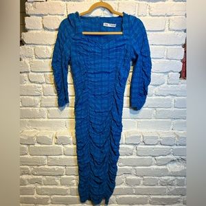 🍁🍁Zara size XS bodycon dress beautiful peacock blue